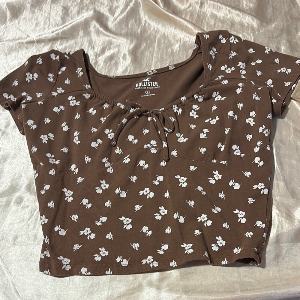 Hollister Brown Floral Women's Top